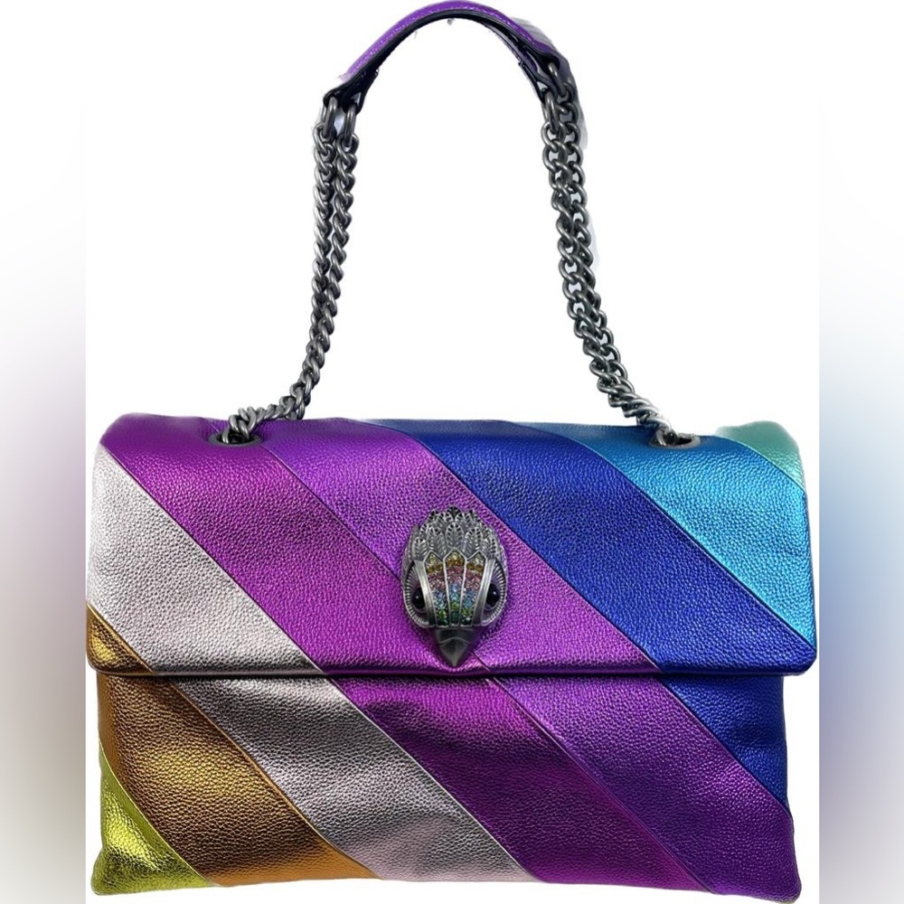 Kurt Geiger Kensington XXL Leather SHLDR Bag. Multi. NWT. Color Fading.